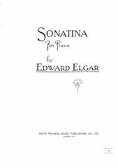 cover: Sonatina, Edward Elgar