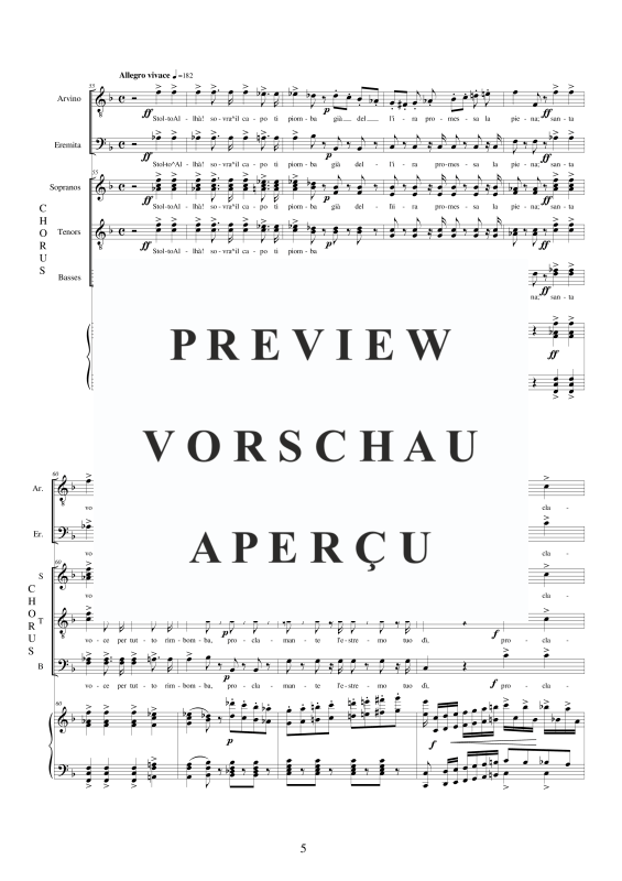 Produktgalerie: Seite 6 von 11 I Lombardi - (Act 2-Vb) Sei tu l'uom della caverna, , Gemischter Chor STB Soli und Klavier