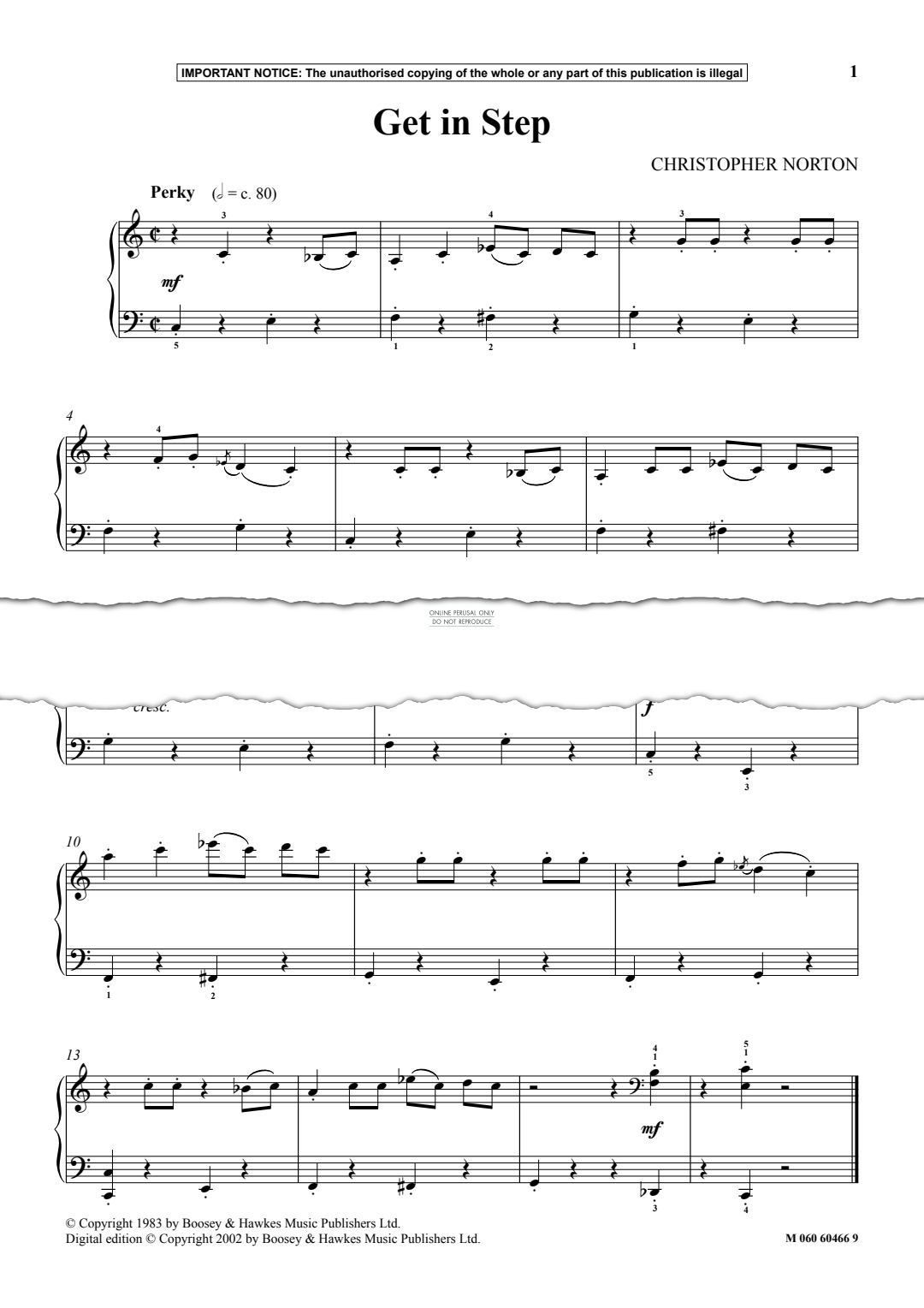 Produktgalerie: Seite 1 von 1 Get in Step, Christopher Norton, Klavier