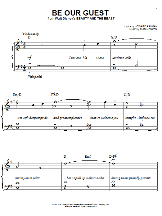 Produktbild zu: Be Our Guest (from Beauty And The Beast)