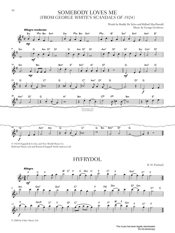 Product gallery: Page 1 of 1 Somebody Loves Me, George Gershwin