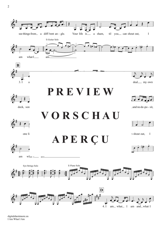 Product gallery: Page 3 of 4 I Am What I Am , Gaynor, Gloria, Clarinet in B-flat