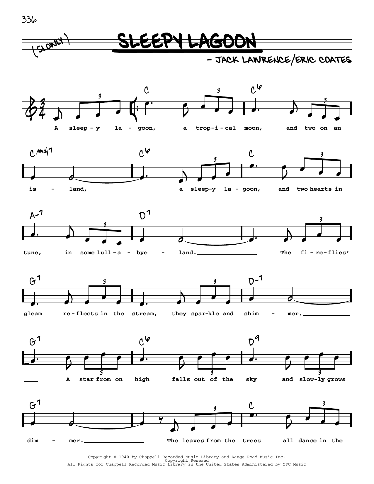Produktbild zu: Sleepy Lagoon (High Voice)