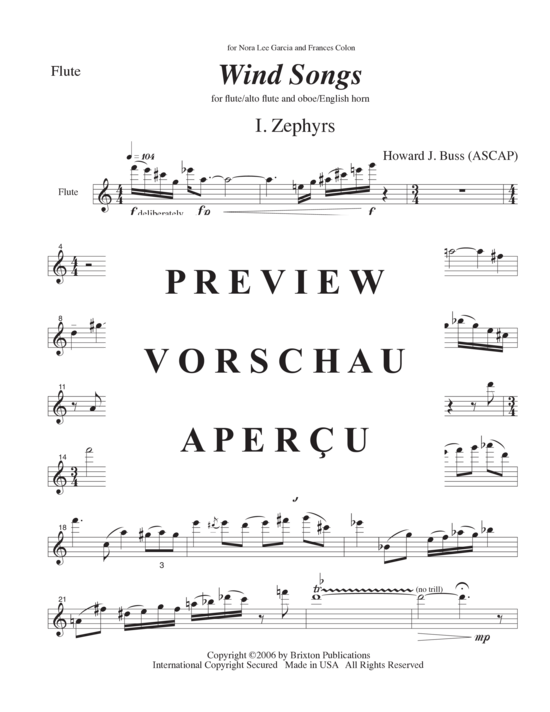 Product gallery: Page 14 of 21 Wind Songs , , (Duo flute/alto flute and oboe/English horn)
