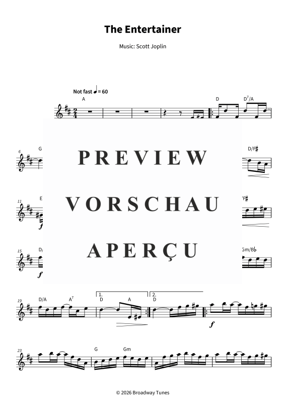 gallery: The Entertainer - A Ragtime Two Step, , Tenorsaxophon in B