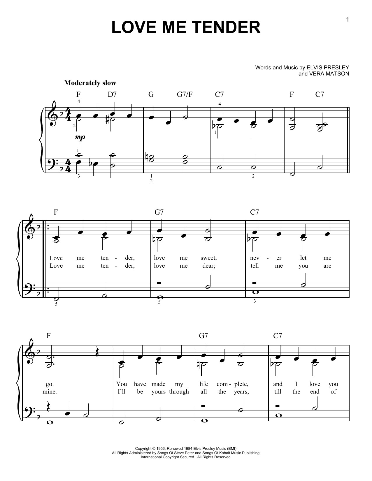 Product picture to:  Love Me Tender - Elvis Presley