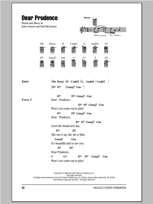 Product gallery: Page 1 of 1 Dear Prudence, The Beatles