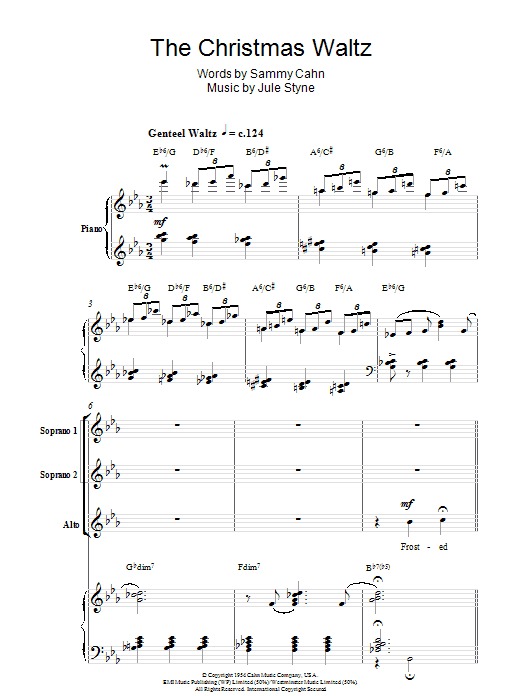 Produktgalerie: Seite 1 von 1 The Christmas Waltz (arr. Berty Rice), Sammy Cahn, Chor