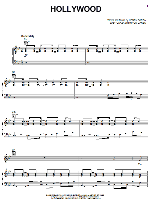 Produktgalerie: Seite 1 von 1 Hollywood, Los Lonely Boys, Gesang, Gitarre, Klavier