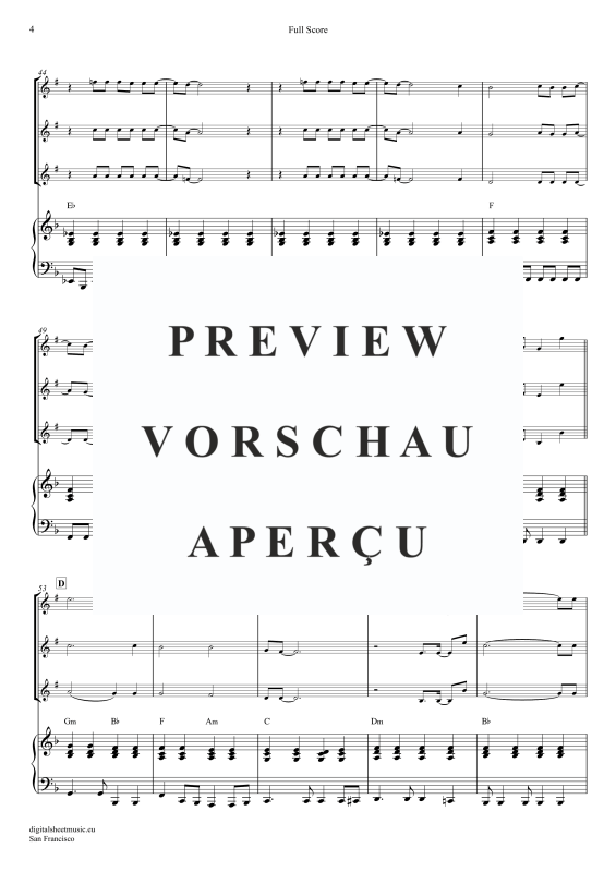 Produktgalerie: Seite 5 von 11 San Francisco, McKenzie, Scott, (Trompeten Trio + Klavier)