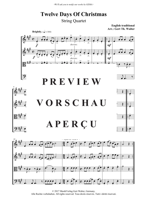 Produktbild zu: Twelve Days Of Christmas Traditional