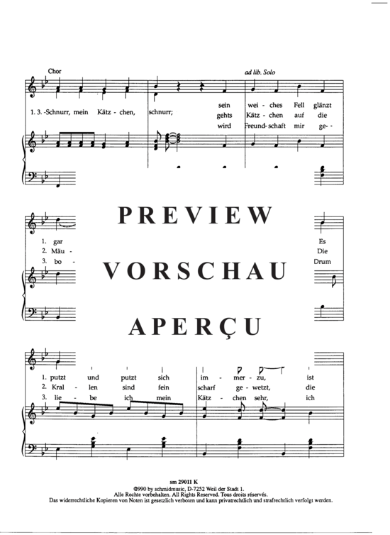 gallery: Mein Kätzchen , , (Kinderchor)