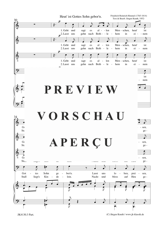 gallery: Heut´ ist Gottes Sohn gebor´n (Motette), , Gemischter Chor und Orgel