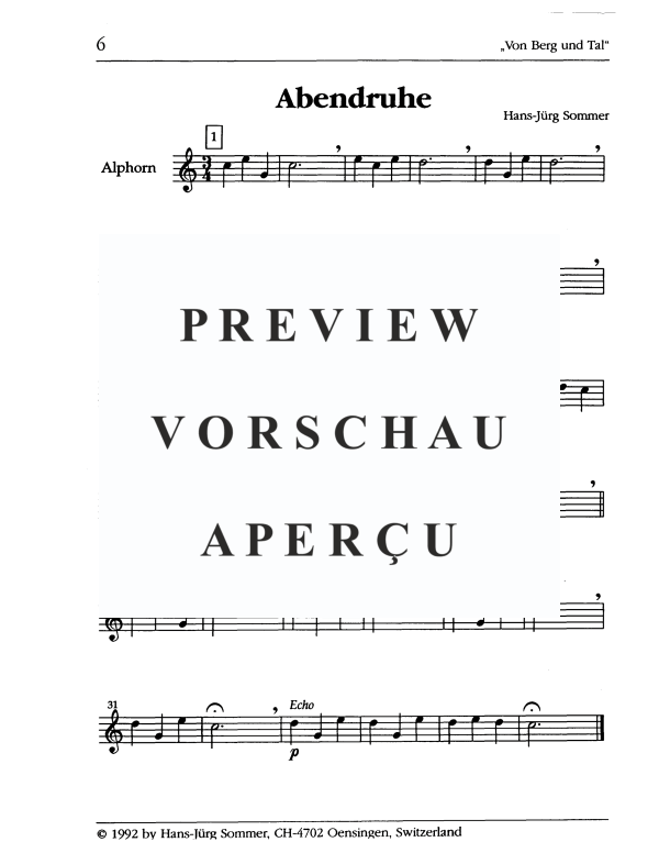 Produktgalerie: Seite 8 von 11 Von Berg and Tal, , Alphorn Soli, Duette, Trios
