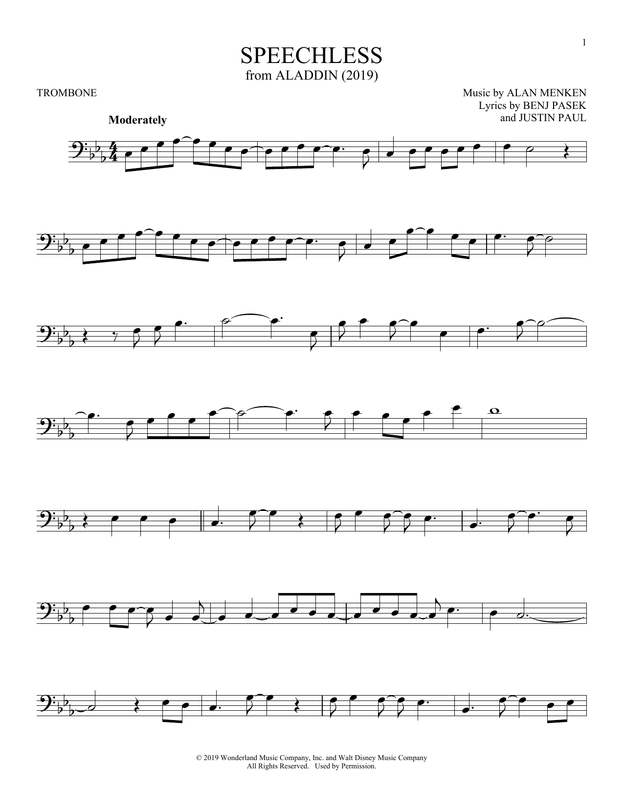 Product gallery: Page 1 of 1 Speechless (from Aladdin) (2019), Naomi Scott