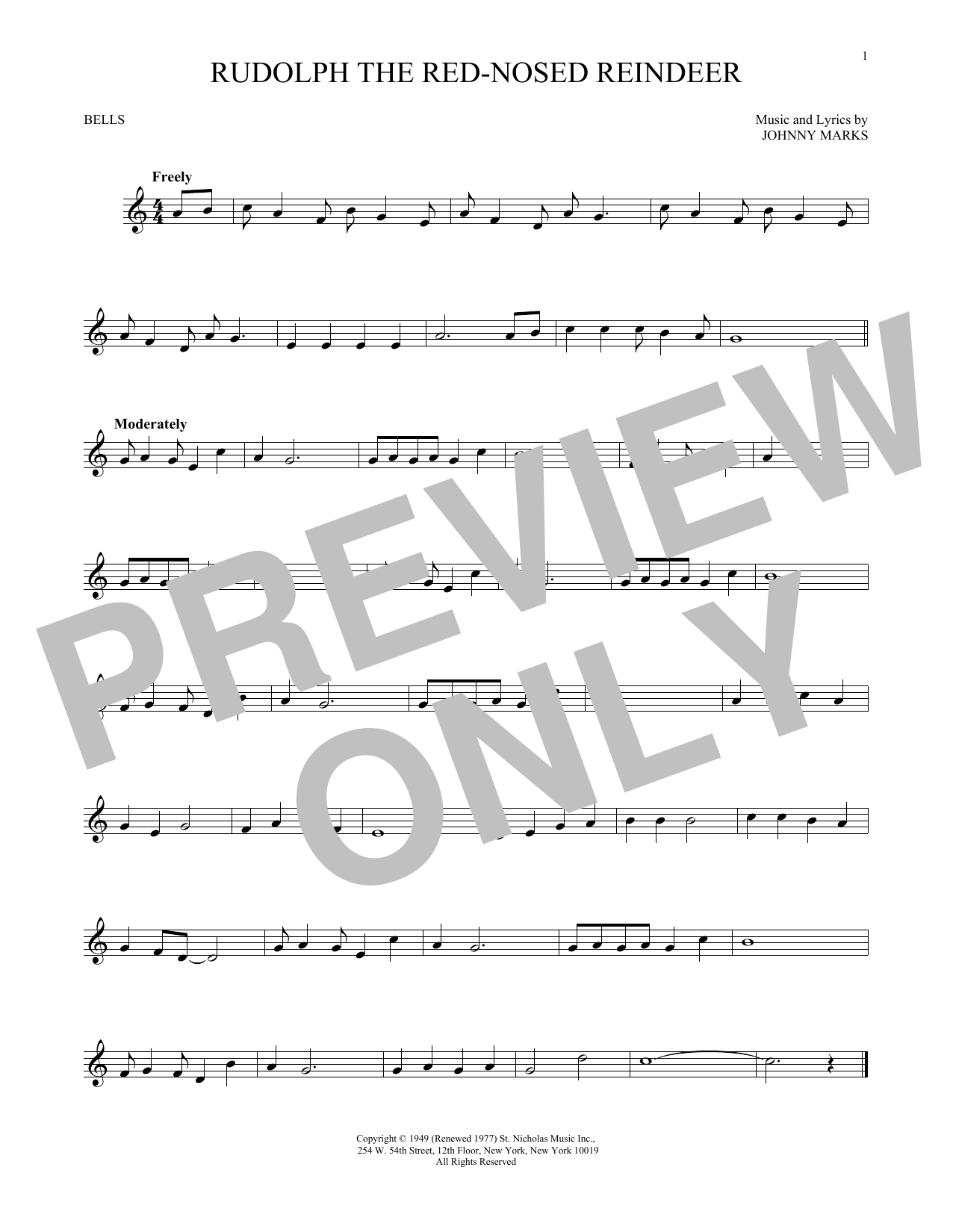 Produktgalerie: Seite 1 von 1 Rudolph The Red-Nosed Reindeer, Johnny Marks, Percussion
