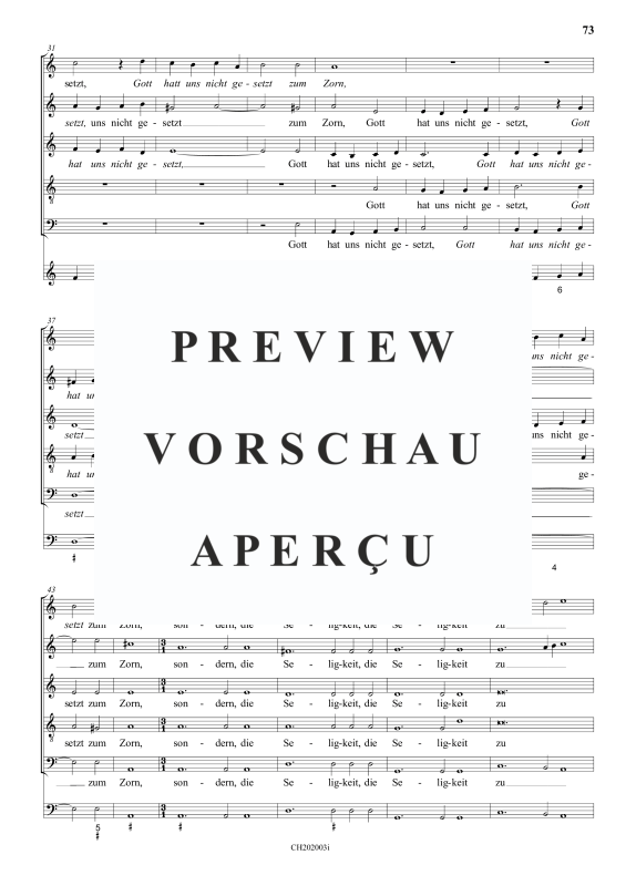 gallery: Gott hat uns nicht gesetzt zum Zorn, , (Gemischter Chor 6-stimmig)
