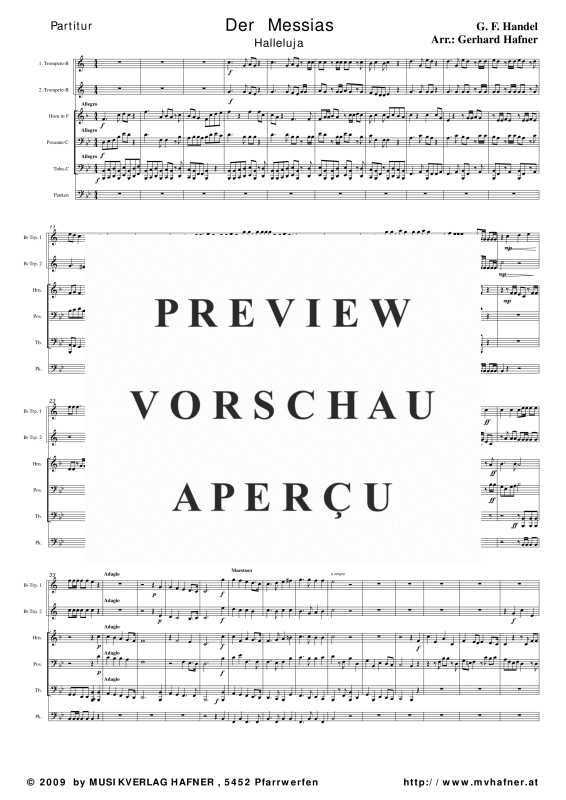 gallery: Halleluja aus Der Messias, , (Blechbläser Quintett)