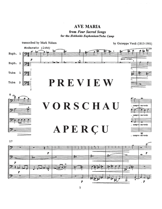 Product gallery: Page 4 of 14 Ave Maria , , (Tuba Quartett EETT)