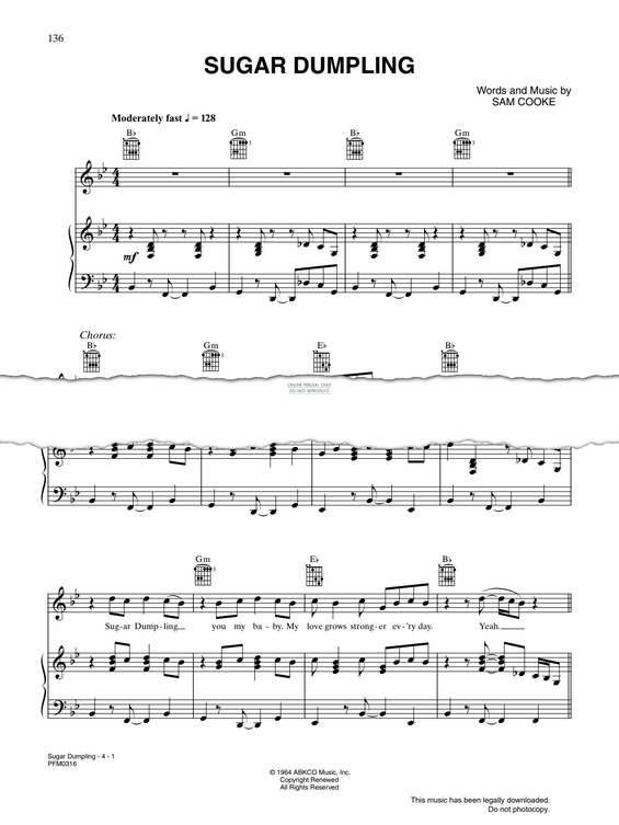 Produktgalerie: Seite 1 von 1 Sugar Dumpling, Sam Cooke, Gesang, Gitarre, Klavier