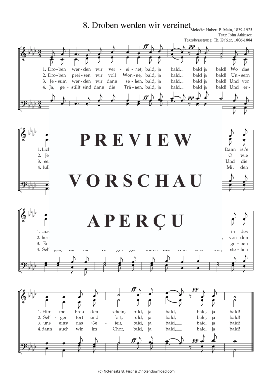 Product picture to: Droben werden wir vereinet  Hubert P . Main, 1839-1925 / John Atkinson