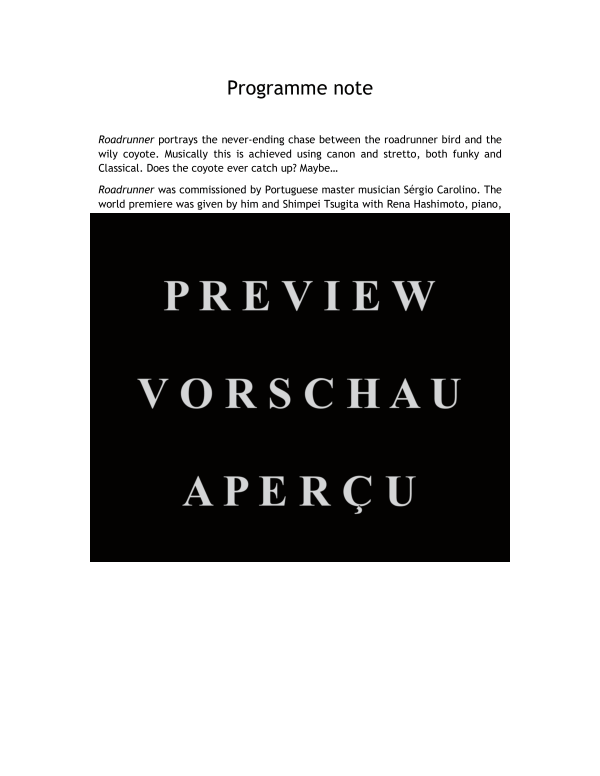 Produktgalerie: Seite 4 von 11 Roadrunner, , (Trio 2 Trompeten und Klavier)