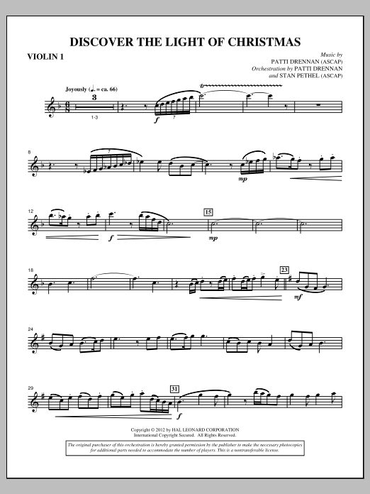 Produktbild zu: Discover The Light Of Christmas - Violin 1
