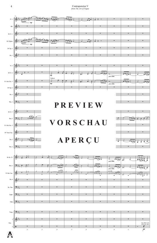 Produktgalerie: Seite 7 von 14 Contrapunctus 5 aus Kunst der Fuge , , (Concert Band)