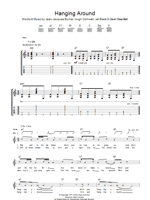 Produktgalerie: Seite 1 von 1 Hanging Around, The Stranglers, Gitarre