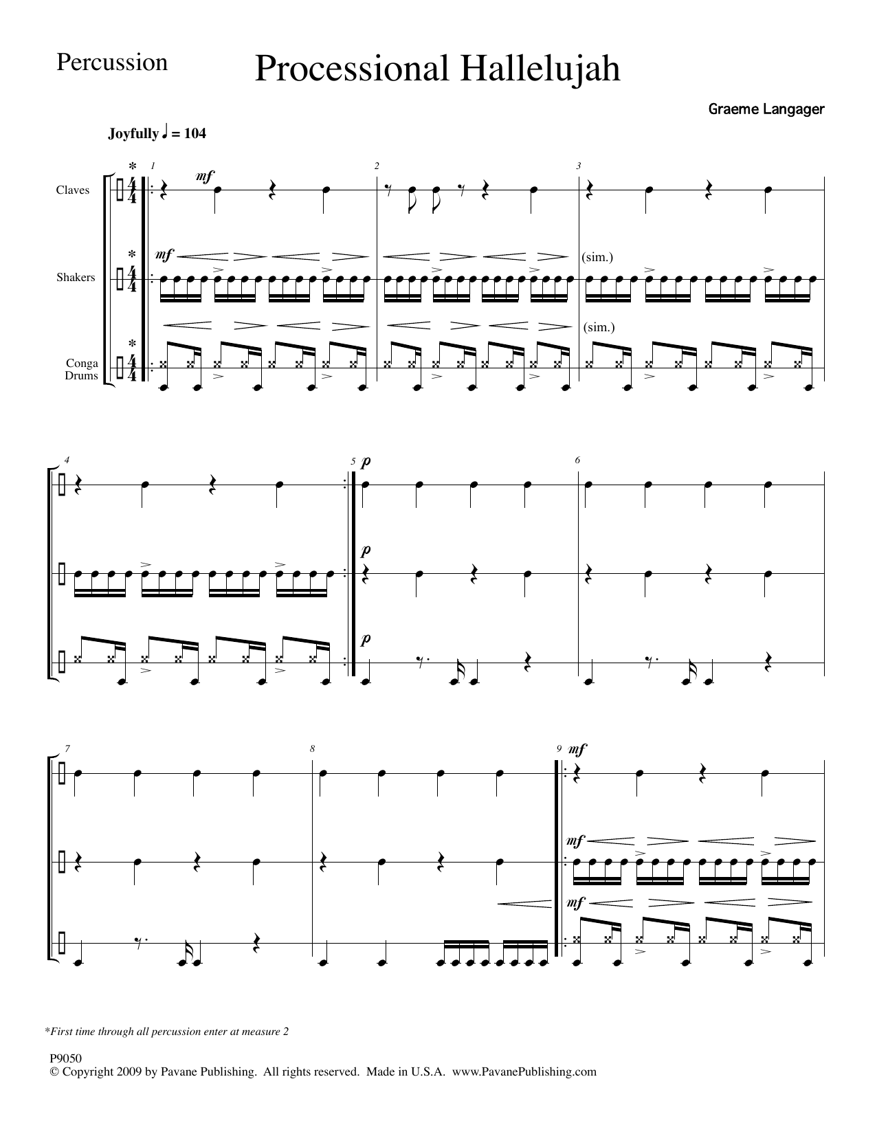 Produktgalerie: Seite 1 von 1 Processional Hallelujah Percussion - Percussion, Graeme Langager, Chor