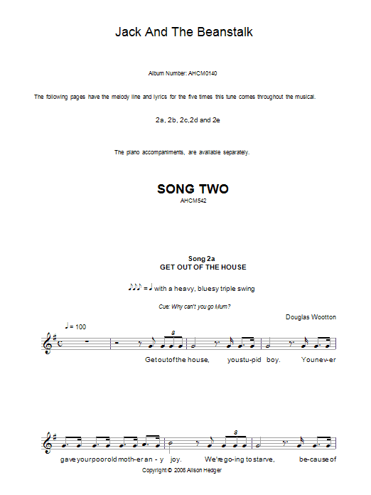 Produktbild zu: Song 2 (from Jack And The Beanstalk)