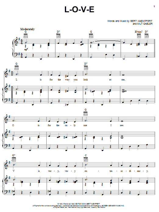 Produktgalerie: Seite 1 von 1 L-O-V-E, Nat King Cole, Gesang, Gitarre, Klavier