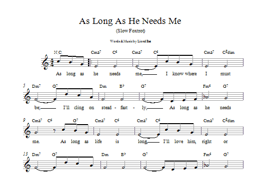 Produktbild zu: As Long As He Needs Me