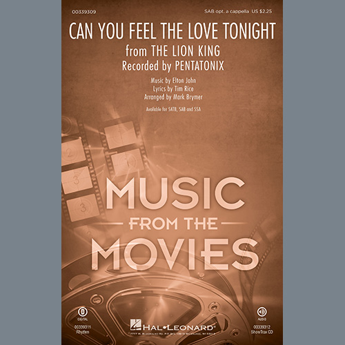 Product picture to: Can You Feel The Love Tonight (from The Lion King) (arr. Mark Brymer)
