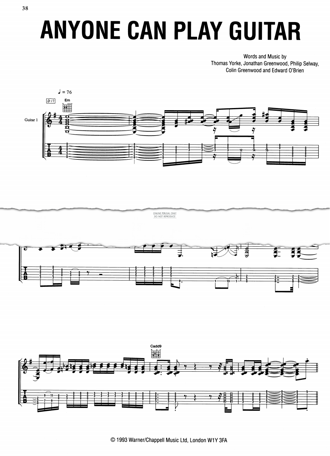 gallery: Anyone Can Play Guitar, Radiohead