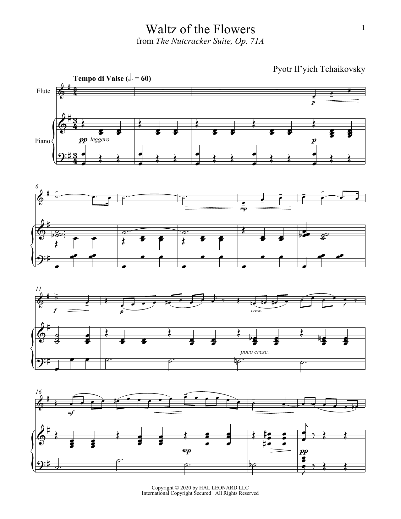 Produktbild zu: Waltz Of The Flowers, Op. 71a (from The Nutcracker)