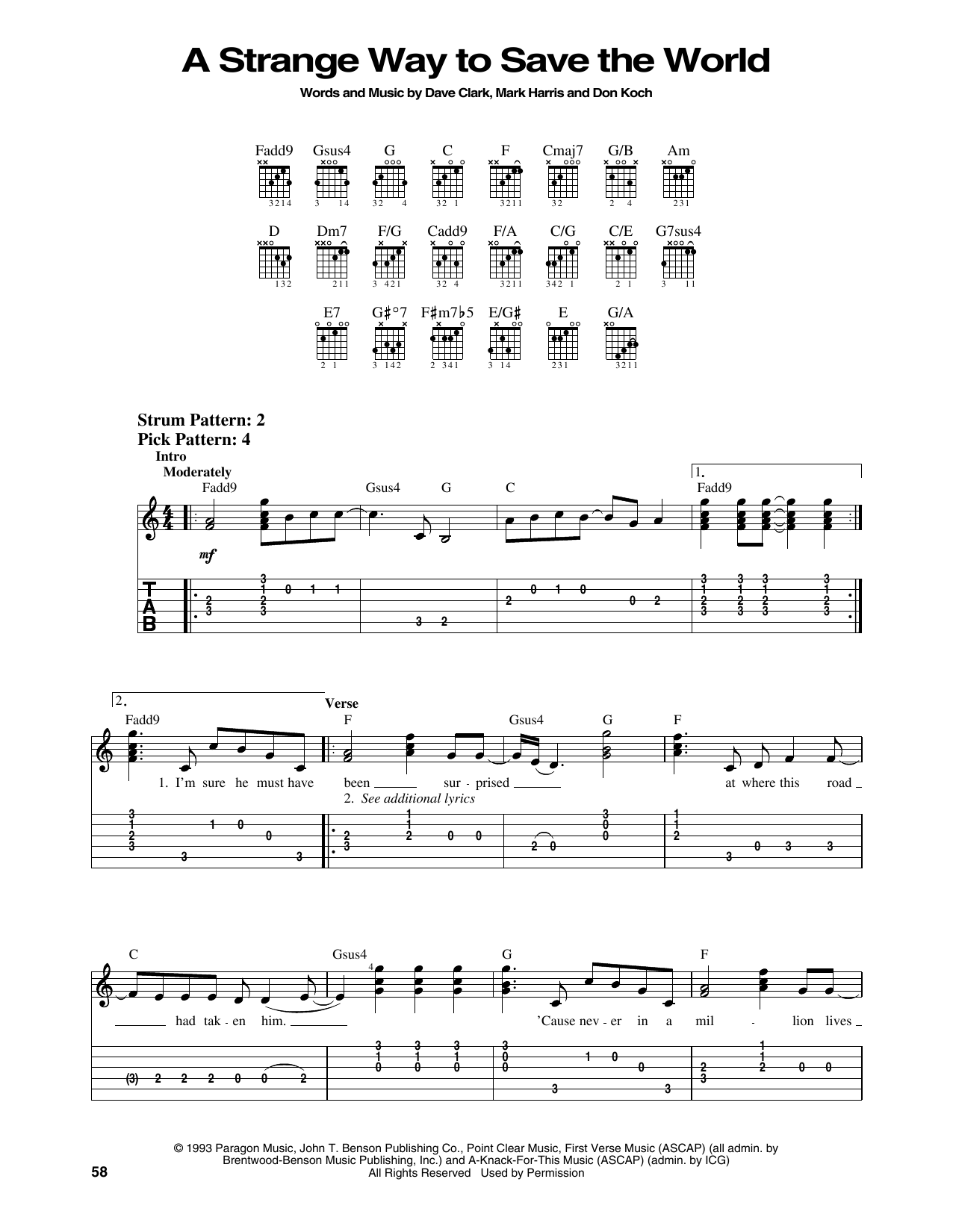 Produktgalerie: Seite 1 von 1 A Strange Way To Save The World, 4Him, Gitarre
