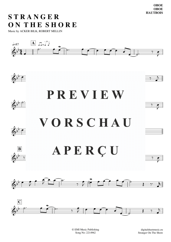 Produktgalerie: Seite 2 von 3 Stranger On The Shore, Bilk, Acker, (Oboe)