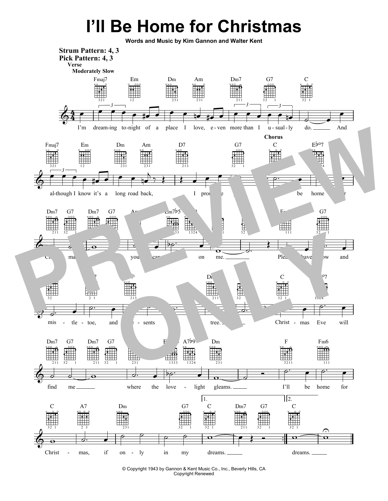 Product gallery: Page 1 of 1 I'll Be Home For Christmas, Walter Kent