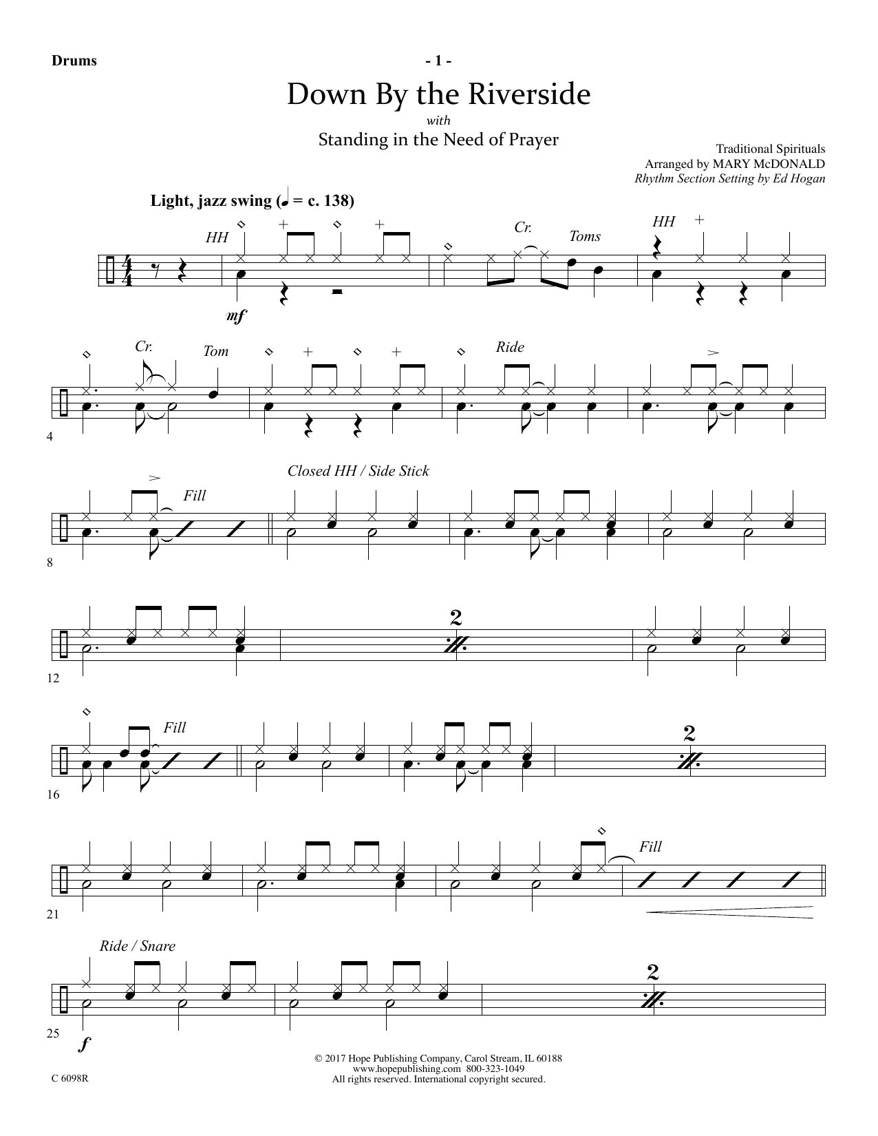 Produktbild zu: Down by the Riverside - Drums