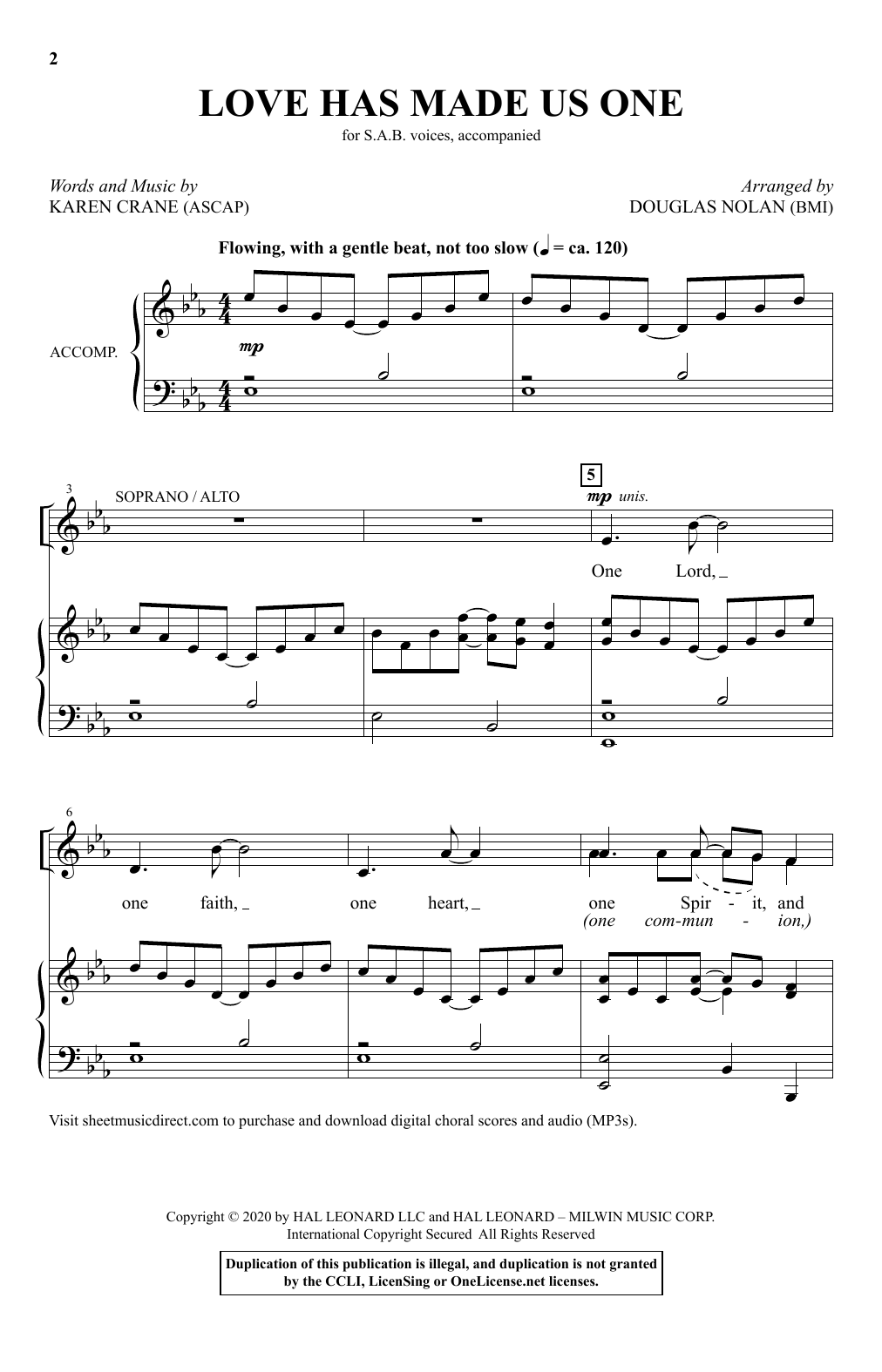 Product picture to: Love Has Made Us One (arr. Douglas Nolan)