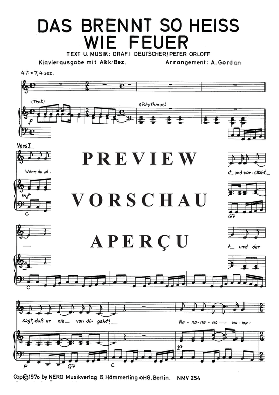 Produktgalerie: Seite 4 von 4 Das brennt so heiß wie Feuer, Orloff, 	Peter, Klavier und Gesang
