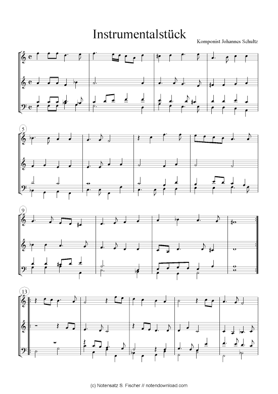 Produktbild zu: Instrumentalstück Johannes Schultz
