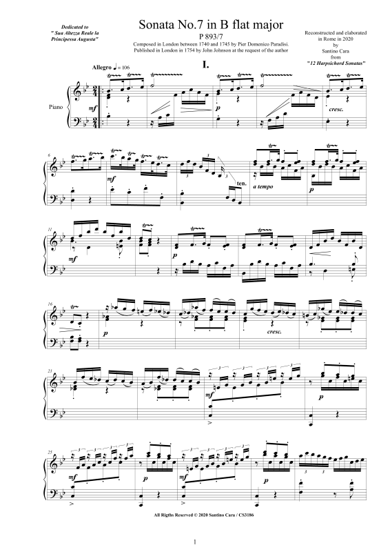 Produktbild zu: Sonate Nr. 7 in B-DurPier Domenico Paradisi