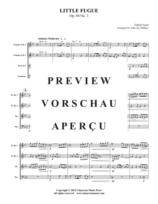 Produktgalerie: Seite 2 von 8 Kleine Fuge Op. 84 No. 3 , , (2x Tromp in B, Horn/Pos, Pos)