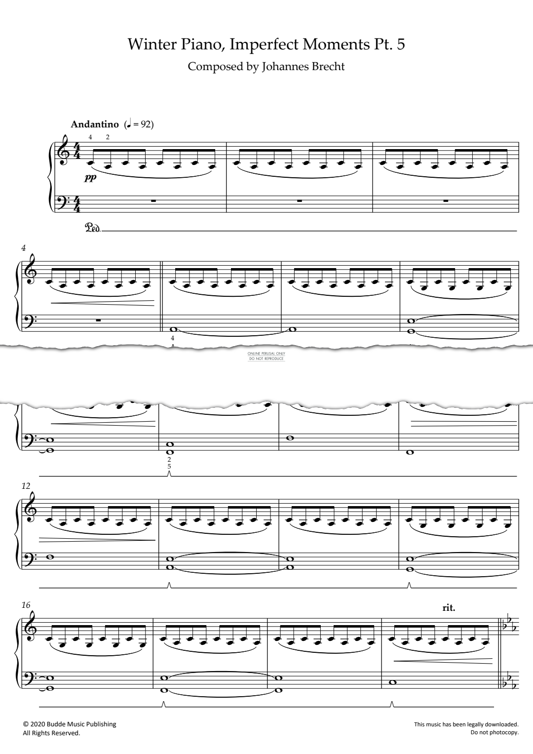 Produktgalerie: Seite 1 von 1 Winter Piano, Imperfect Moments Pt. 5, Johannes Brecht, Klavier