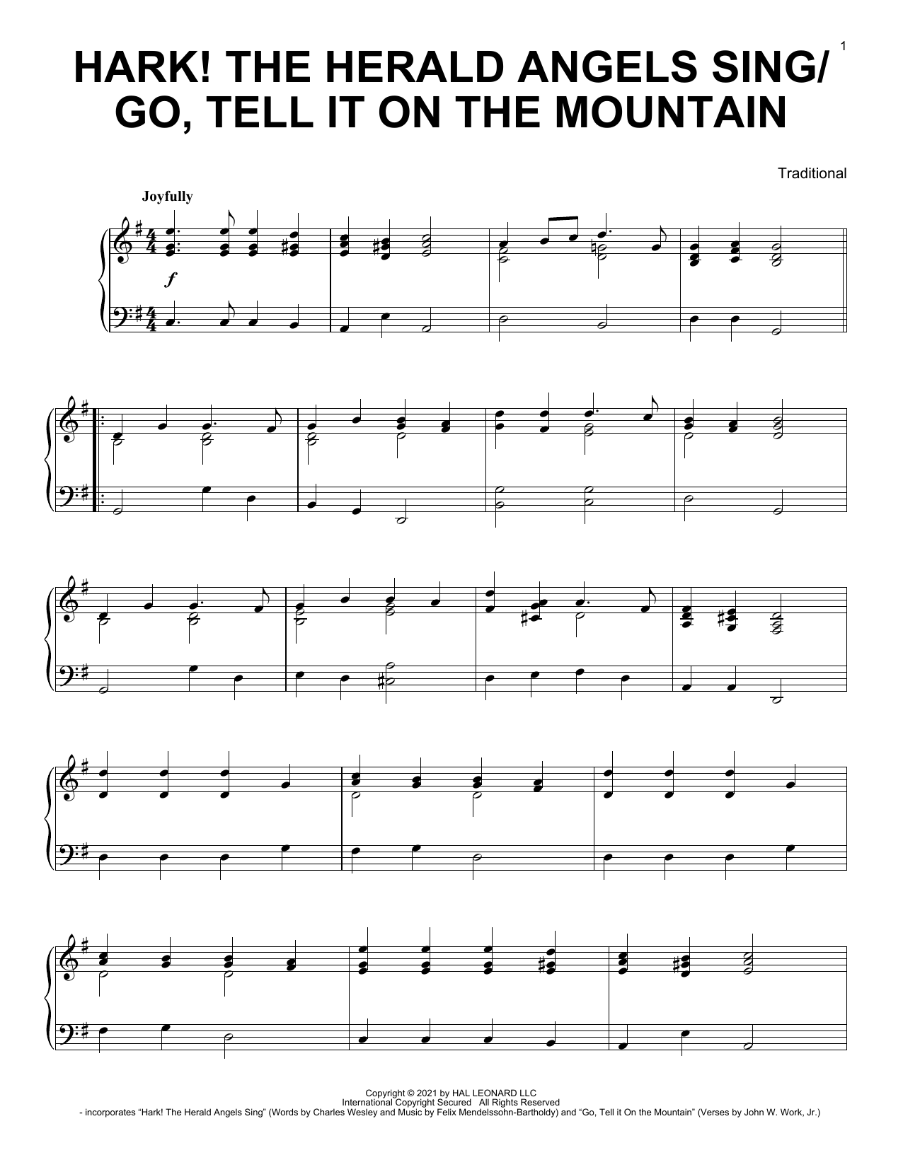 Produktbild zu: Hark! The Herald Angels Sing / Go, Tell It On The Mountain