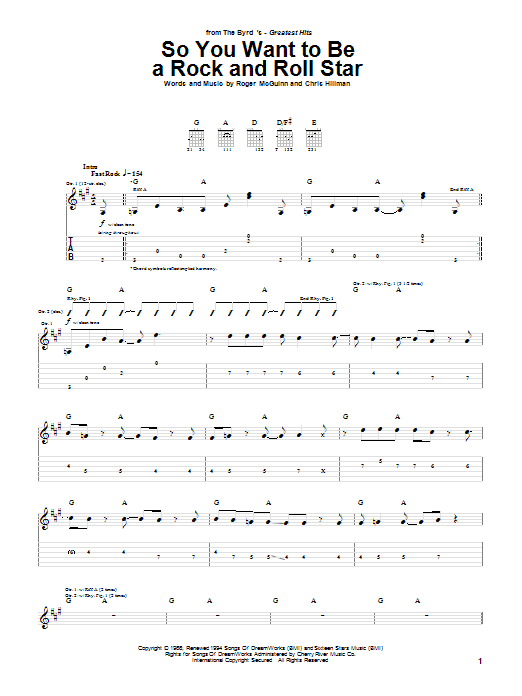 Product gallery: Page 1 of 1 So You Want To Be A Rock And Roll Star, The Byrds