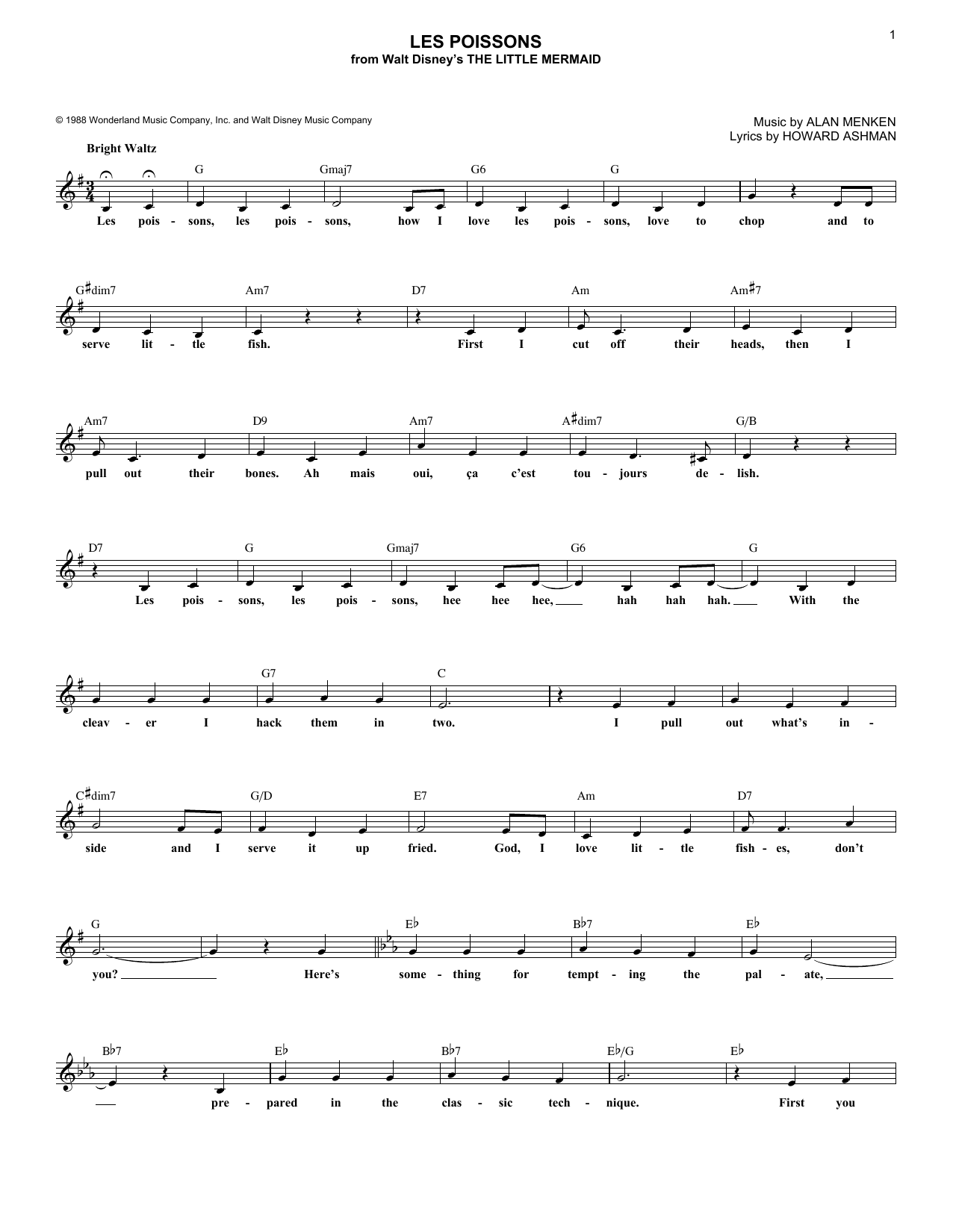 Produktbild zu: Les Poissons (from The Little Mermaid)