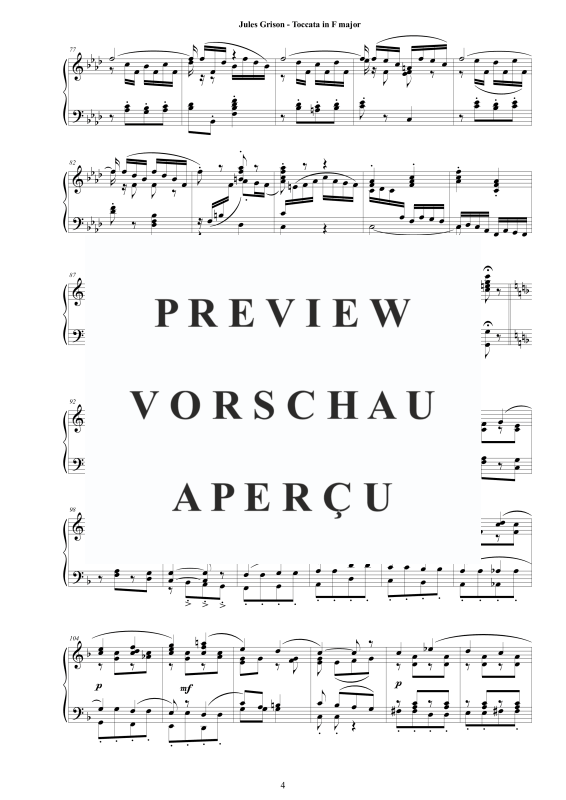 Produktgalerie: Seite 5 von 11 Toccata in F major, , Klavier